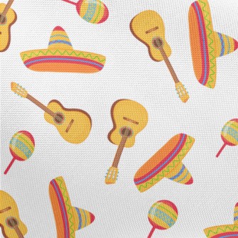 Guitar And Big Straw Hat Pongee