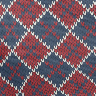 Plaid Love Knitted Pongee