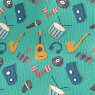Microphones And Musical Instru Stretch Jersey