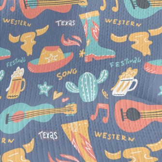 Western Cowboy Guitar Stretch Jersey