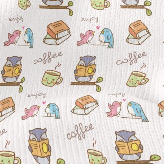 Bird Enjoying Coffee Time Stretch Jersey
