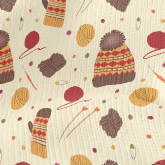 Handmade Fur Hat Gloves Stretch Jersey