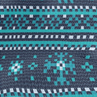 Knitted Snowflakes Stretch Jersey