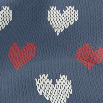 Valentine's Day Heart Knit Stretch Jersey