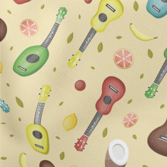 Coconut And Ukulele Lightweight Cotton Poplin