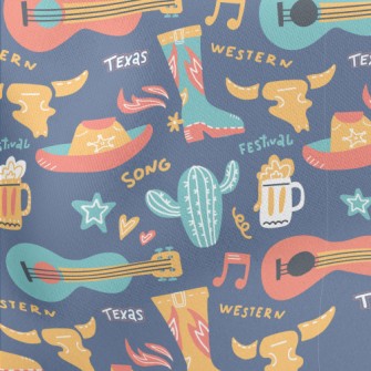 Western Cowboy Guitar Lightweight Cotton Poplin