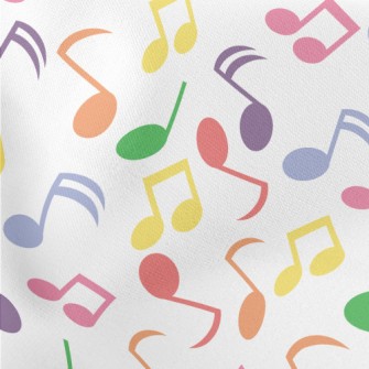 Colorful Notes Lightweight Cotton Poplin
