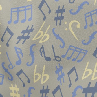Note Symbol Lightweight Cotton Poplin
