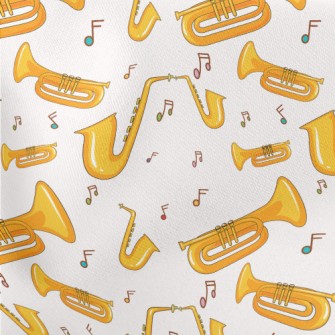 Various Trumpet Instruments Lightweight Cotton Poplin