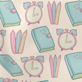 Alarm Clock Book And Pen Lightweight Cotton Poplin