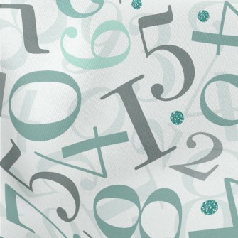 Arabic Numerals Lightweight Cotton Poplin