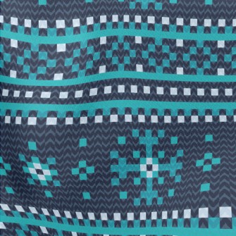 Knitted Snowflakes Lightweight Cotton Poplin