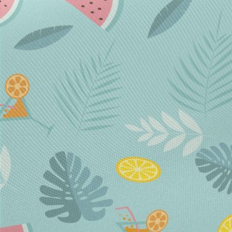 Tropical Fruit Cocktail Midweight Cotton Poplin