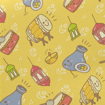 Ramadhan Musical Instrument Pe Midweight Cotton Poplin