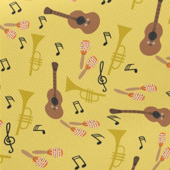 Guitar Tambourine Horn Midweight Cotton Poplin