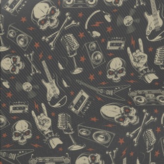 Rock Star Skull Midweight Cotton Poplin