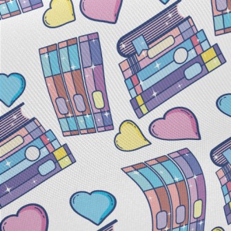 Three Color Love Book Midweight Cotton Poplin