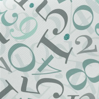 Arabic Numerals Midweight Cotton Poplin