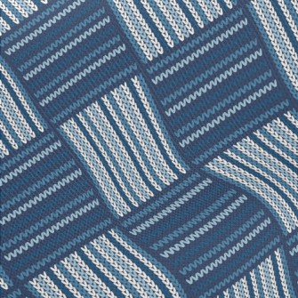 Checkered Ethnic Knit Midweight Cotton Poplin
