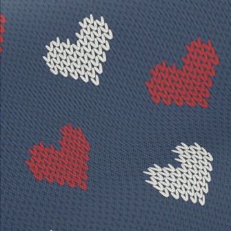 Valentine's Day Heart Knit Midweight Cotton Poplin