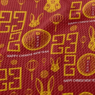 Chinese 2023 Pattern Birdseye Piqué