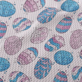 Fantasy Hand-painted Easter Eg Birdseye Piqué