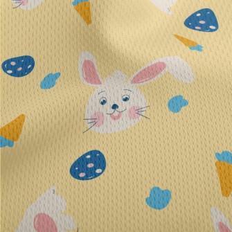 Easter Bunny Athletic Mesh Flat Back