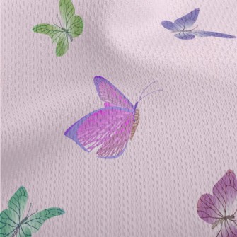 Colorful Beautiful Butterflies Athletic Mesh Flat Back