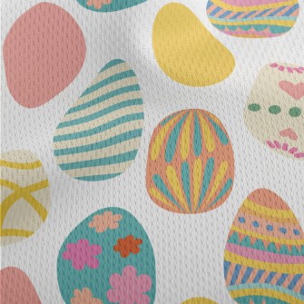 Vintage Hand-painted Easter Eg Athletic Mesh Flat Back