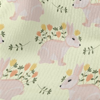 Pink Hare With Flowers Terry