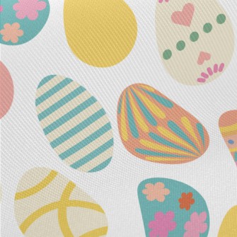Vintage Hand-painted Easter Eg Twill