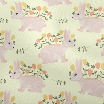 Pink Hare With Flowers Dobby