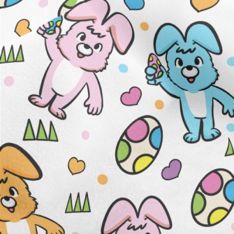 Colorful Bunny And Easter Eggs Micro Fleece