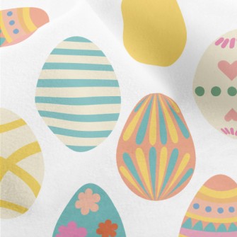 Vintage Hand-painted Easter Eg Micro Fleece