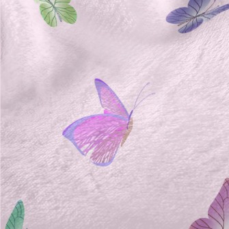 Colorful Beautiful Butterflies Minky