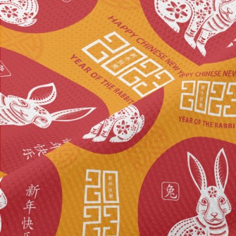 Beautiful Art Rabbit Piqué