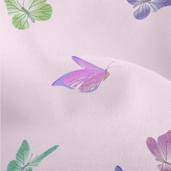 Colorful Beautiful Butterflies Lightweight Performance Linen