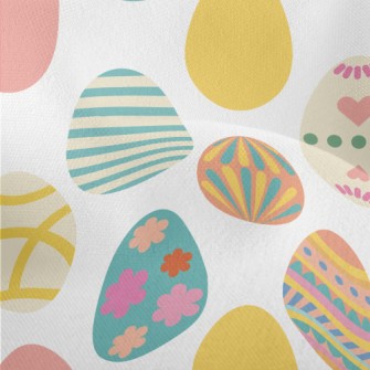 Vintage Hand-painted Easter Eg Lightweight Performance Linen