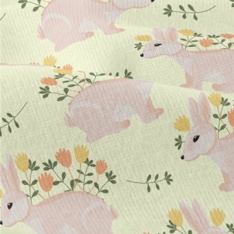 Pink Hare With Flowers Modern Jersey