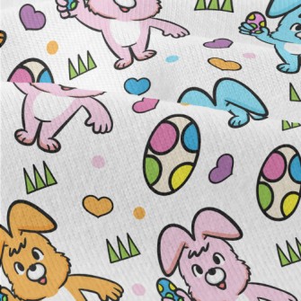 Colorful Bunny And Easter Eggs Modern Jersey