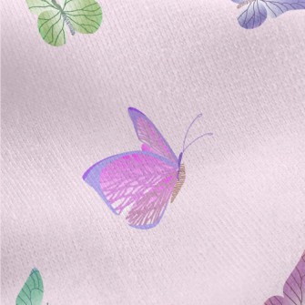 Colorful Beautiful Butterflies Jersey Backed Fleece