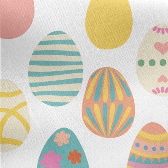 Vintage Hand-painted Easter Eg Jersey Backed Fleece