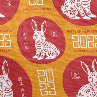 Beautiful Art Rabbit Pongee