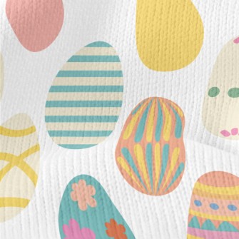 Vintage Hand-painted Easter Eg Stretch Jersey