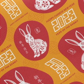 Beautiful Art Rabbit Midweight Cotton Poplin