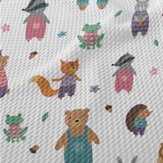 Cute Costume Animals Birdseye Piqué