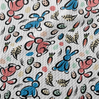 Creative Hand-painted Easter Birdseye Piqué