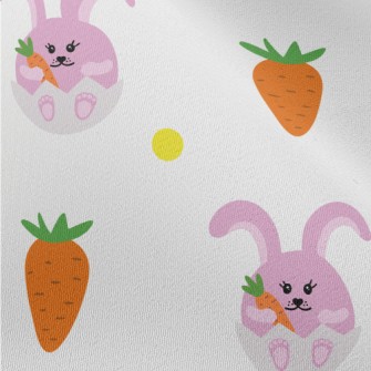 Cartoon Purple Rabbit Chiffon