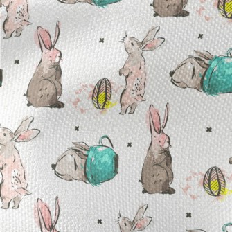 Elegant Hand Drawn Rabbit Waterproof Canvas