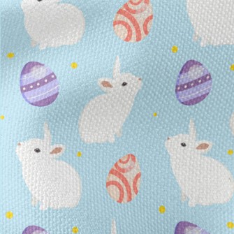 Little White Rabbit And Easter Waterproof Canvas